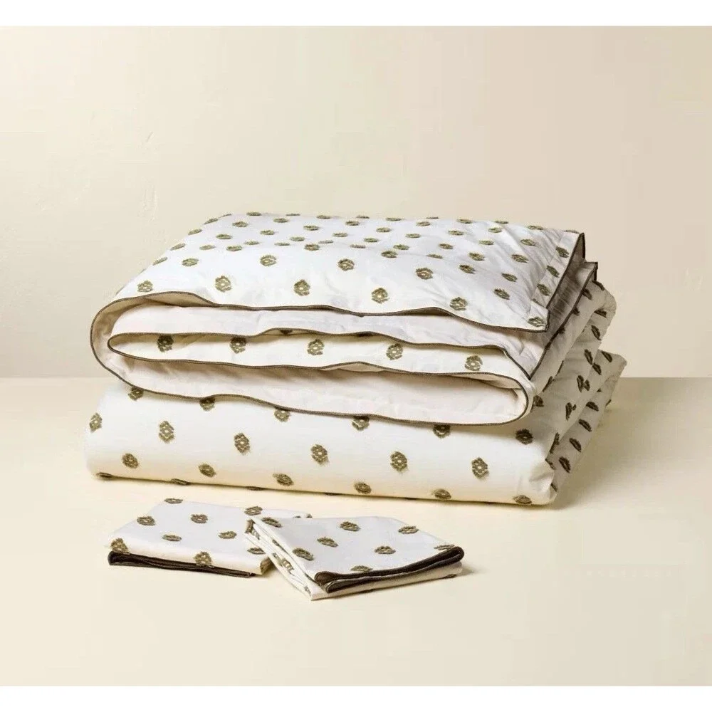 Full/Queen Clip Dobby Comforter Green - Hearth & Hand with Magnolia NEW